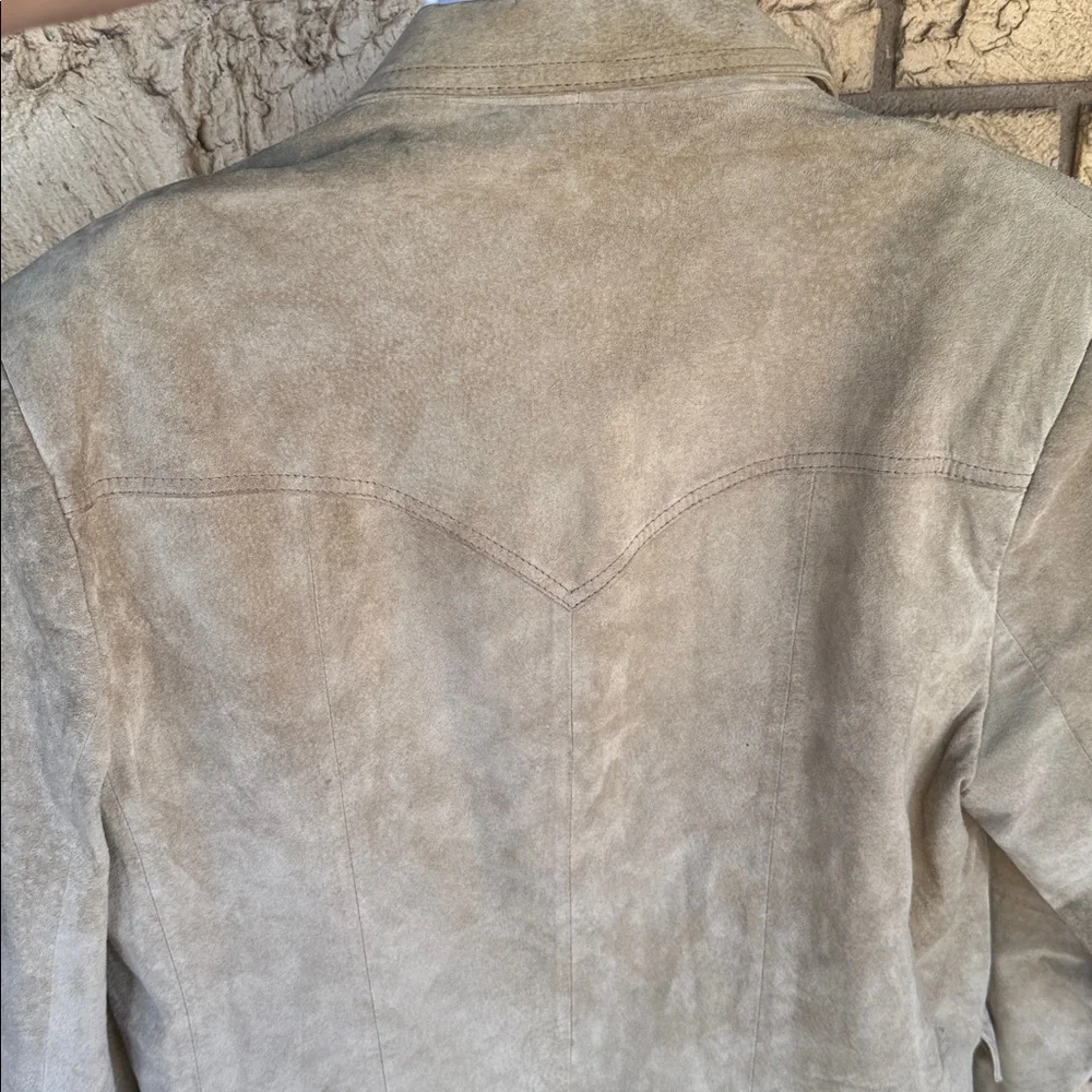Men's Tan Blazer sports coat, leather size 44 vintage pioneer wear